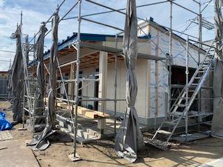 部室棟の建設工事が進んでいます